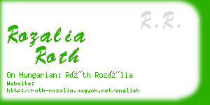 rozalia roth business card